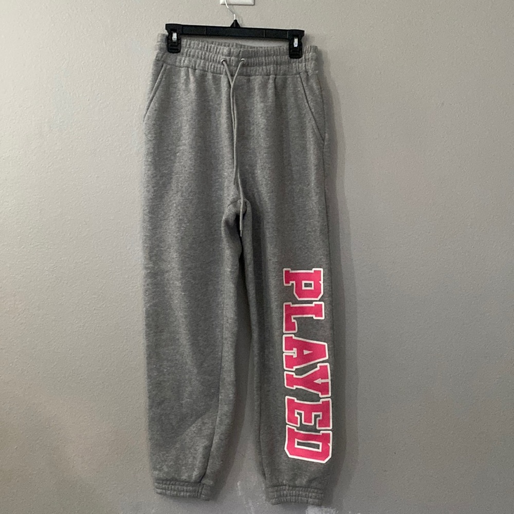 Rue 21 light great sweats with pink writing!
